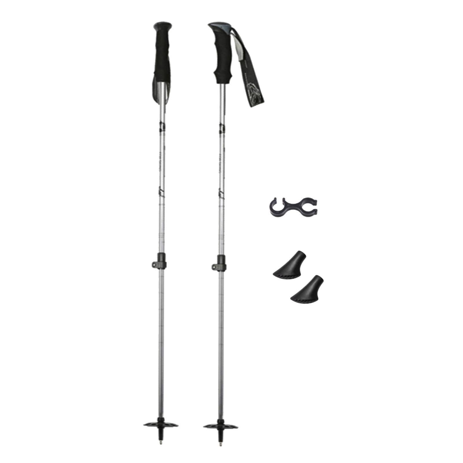 Skiing Poles Ski Equipment Adjustable Skiing Sticks for Outdoor Snowboarding Silver|Sporting Goods| Outdoor Sports| Camping & Hiking| Hiking Gear| Walking & Trekking Sticks-image-20