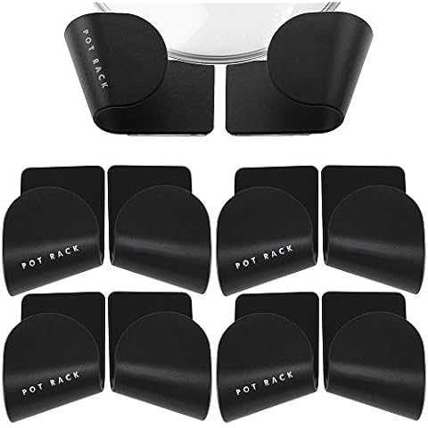 Rayong 10Pcs Pot Lid Rack Premium Wall Mounted Self Adhesive Pan Lid Organizer Holder, Suitable for Various Pot Lid Sizes Cover