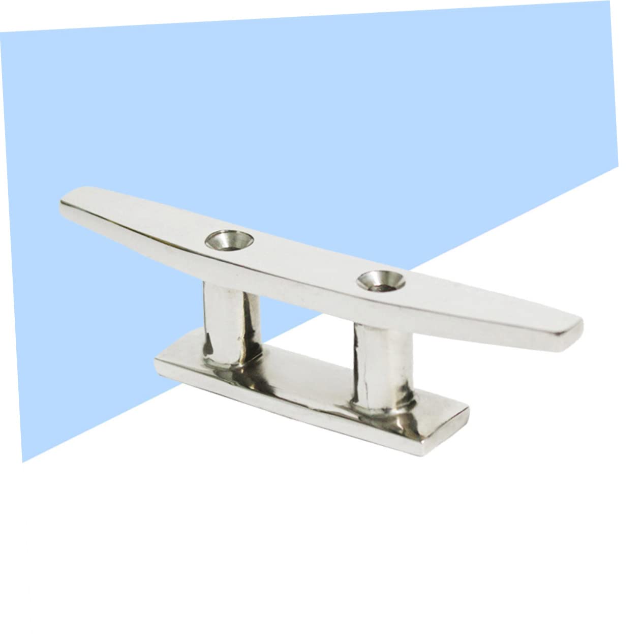 NAMOARLY Stainless Steel Horn Shape Bollard 100mm Cable Bolt Marine Dock Cleat Multipurpose Anchor System