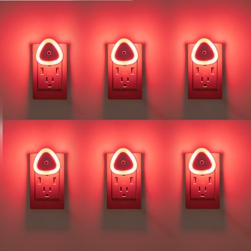 KINUR Pacote com 6 luzes noturnas LED, luzes noturnas de 0,5 W, p...