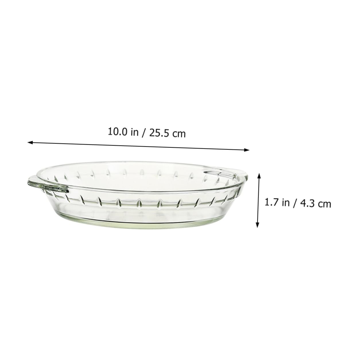 Piatto in Vetro Borosilicato Bianco per Forno e Microonde | Resistenza alle Alte Temperature, Conduzione Uniforme del Calore, Teglia per Cottura e Servizio
