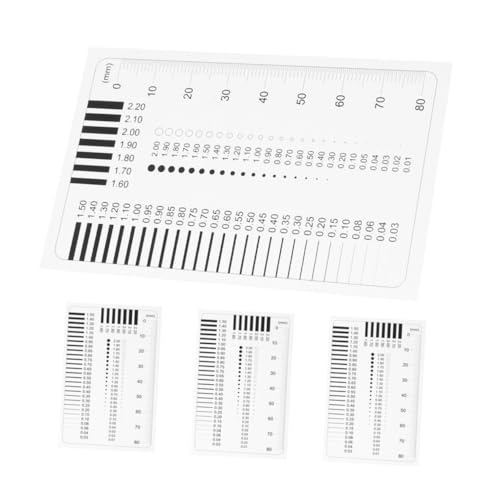 LOLIPPYY 4個 精密透明測定フィルム 高精欠陥検出用定規 直径 線測定対応 携帯軽量設計 フィールド作業に