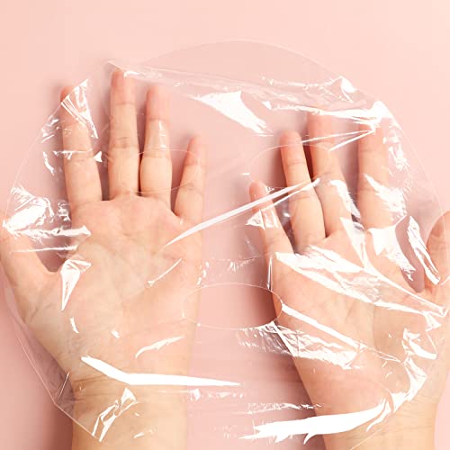 200 Sheets Facial Plastic Mask, Transparent Moisturizing Face Mask Sheets Use For Skin Care & Diy Spa Mask, Disposable Face Sheet Masks Made Of Premium Facial Cling Film, Adheres Well To The Tace. #TOP3
