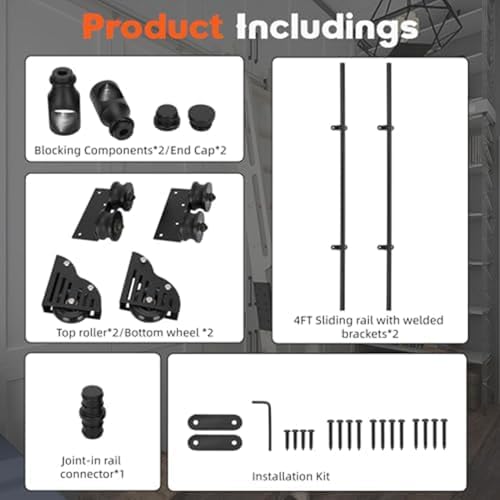Heavy-Duty Rolling Library Ladder Hardware Kit - 16.4 ft Round Track & Rail - Smooth Sliding Door Accessories for Home Library, Bookcase, or Closet Storage Solutions