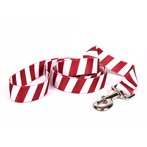 Image of Yellow Dog Design Team Spirit Crimson and White Dog Leash-Size Large-1 Inch Wide and 5 feet (60 inches) Long