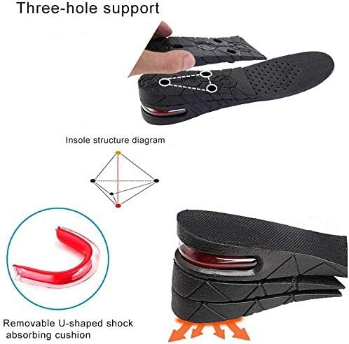 Plantillas ajustables con cojín de aire de 3" altura, para hombres y mujeres miniatura 4