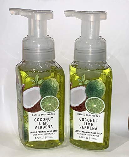 Bath & Body Works Gentle Foaming Hand Soap in Coconut Lime Verbena (2 Pack)