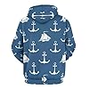 LNFZiZO Nautical Funny Anchor Men’s Long Sleeve Hoodie Pullover Sweatshirt Adult Workout Sweater with Pocket Black #2