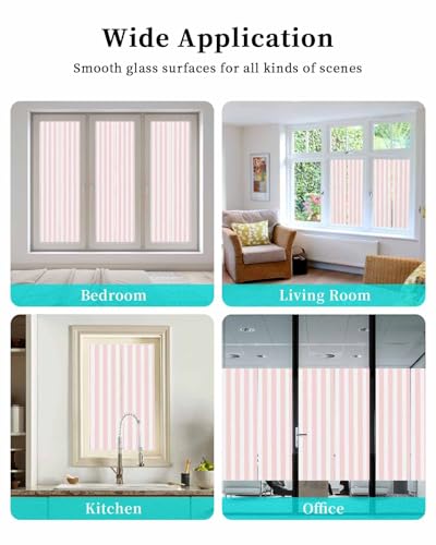 Película para ventana privacidad rayas rosadas 35.4x78.7 in miniatura 6
