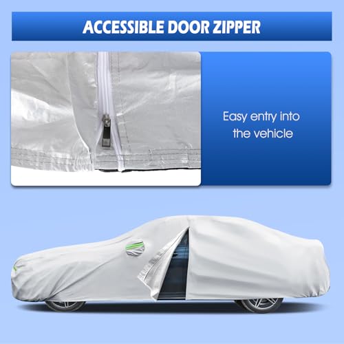 Image of Migaven Waterproof Full Exterior Cover Sun Rain Protection Fit for 2007-2026 BMW 3 Series M3 320i 325i 328i 330i 340i, Silver