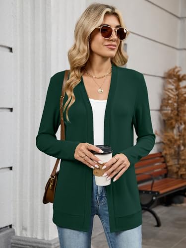 Image of Heymoments Knitted Open Front Cardigan for Women Long Sleeve Causal Bolero Lightweight Sweaters