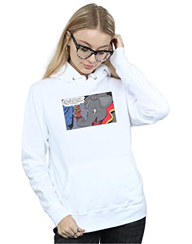 Disney Women's Dumbo Rich and Famous Hoodie White X-Large