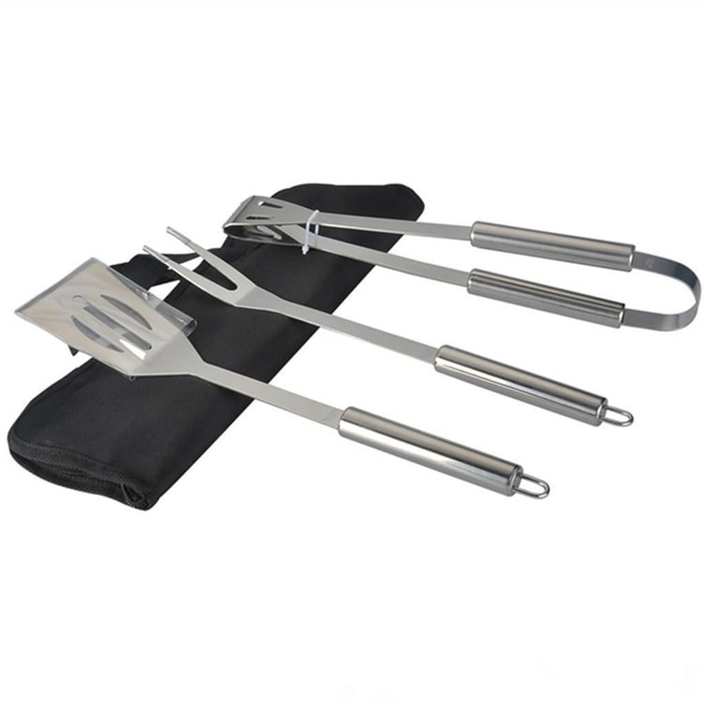 Three Piece Cloth Bag Barbecue Set Outdoor Stainless Steel Barbecue Tools