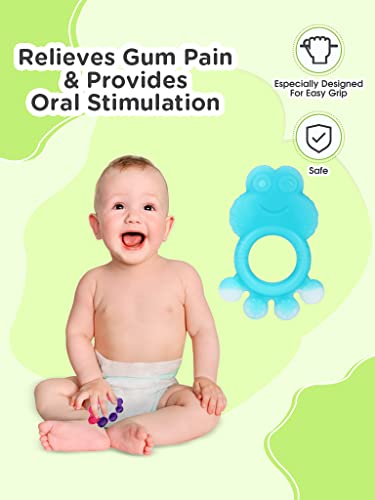 Image of Mee Mee Multi-Textured Soft Silicone Teether, Blue