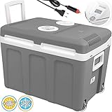 [page_title]-Kesser® 40L Kühlbox mit Rollen | zum Warmhalten und Kühlen | Thermo-Elektrische Kühlbox | 12 Volt und 230 Volt| Mini-Kühlschrank | Thermobox für Auto| Boot und Camping | EEK A++ mit ECO Modus Grau