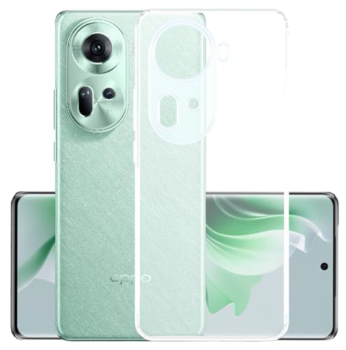 Image of YOFO Back Cover for Oppo Reno 11 (5G) (Flexible|Silicone|Transparent|Anti Dust Plug|Camera Protection)