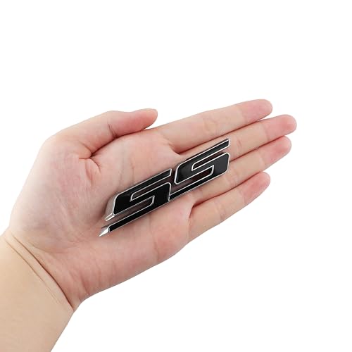 Image of 1PC SS Emblem 3D Metal Car Sticker Decoration Car Side Rear Badge for Cars Trucks SUV Luggage Computers (Black Silver)