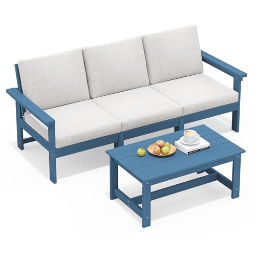 Image of SERWALL HDPE Outdoor Couch with Coffee Table
