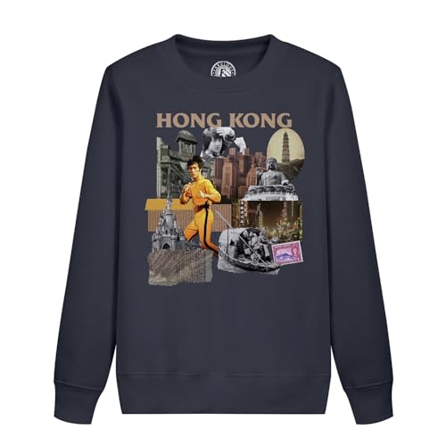 Sweatshirt enfant Hong Kong vintage collage pour voyage et quotidien