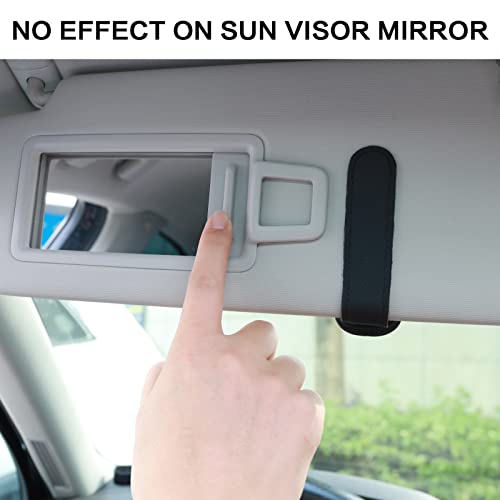 TIESOME Sonnenbrillenhalter für Auto Sonnenblende magnetischer Leder Brillenhalter Clip für Auto Sonnenblende universelles Auto Visier Zubehör magnetische Brillenhalterung (Schwarz)