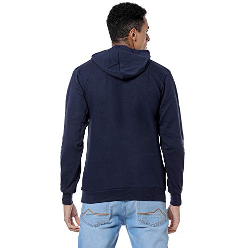Image of CAHOOT Men Blue Printed Casual Sweatshirt