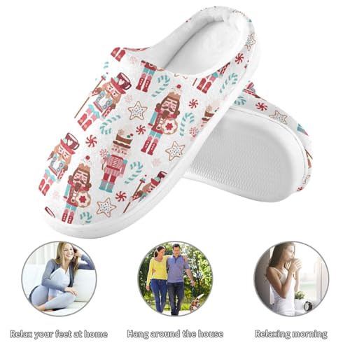 Women's and Men's Fuzzy House Slippers - Cozy Memory Foam Indoor/Outdoor Warm Nonslip Family Slippers4