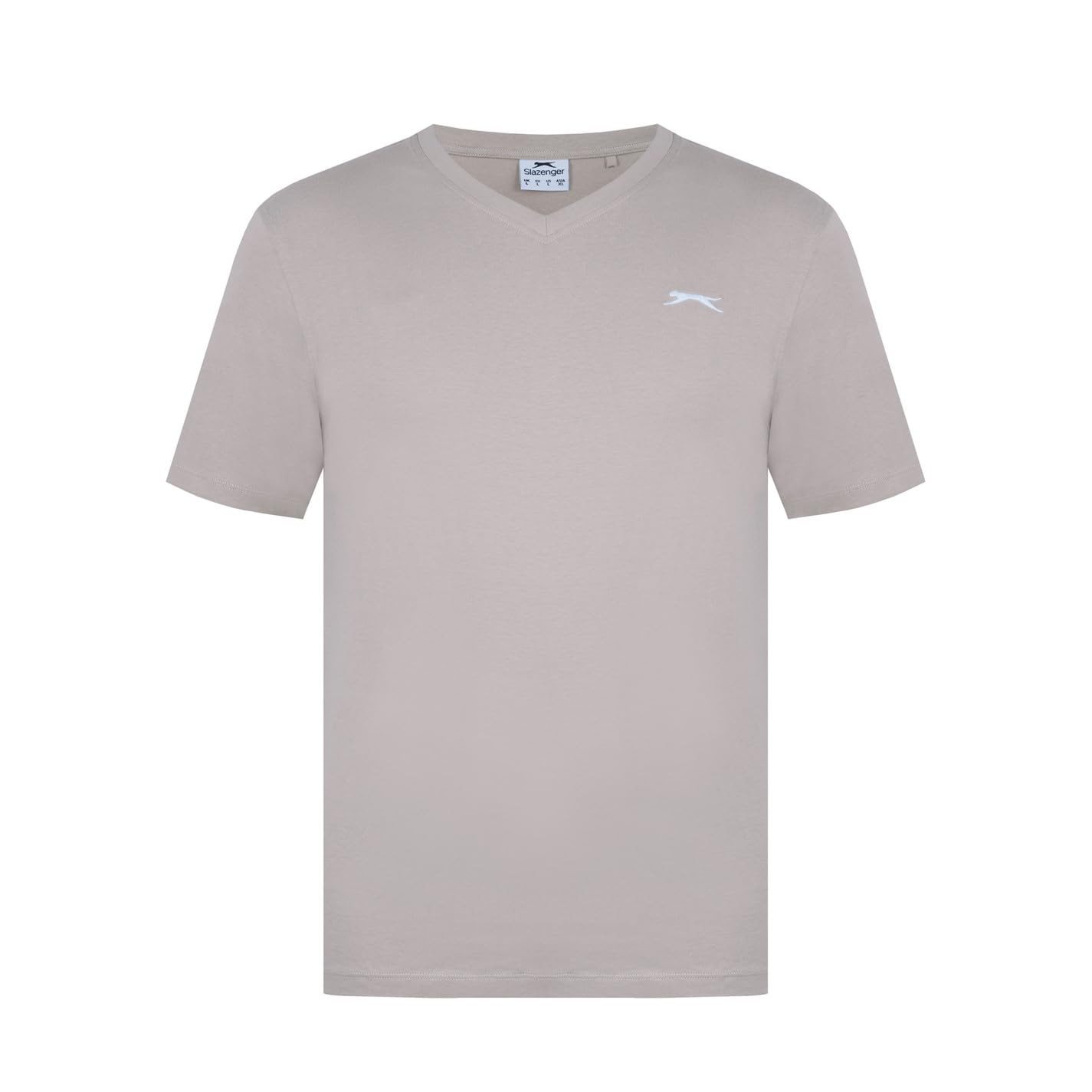 Slazenger Mens V Neck T-Shirt Oat L