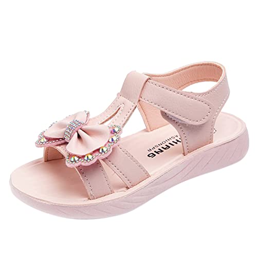 2025 Girls Sandals Kids Open Toe Ankle Strap Dress Shoes Wedding For Toddler Kids Bow Princess Shoes