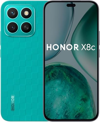 HONOR Smartphone X8c 8 GB RAM 256 GB ROM | Display AMOLED da 6,7 pollici 120 Hz, fotocamera da 108 MP, Android 15, doppia SIM, batteria 5000 mAh, ricarica rapida da 35 W, Google Play (Marrs Green)