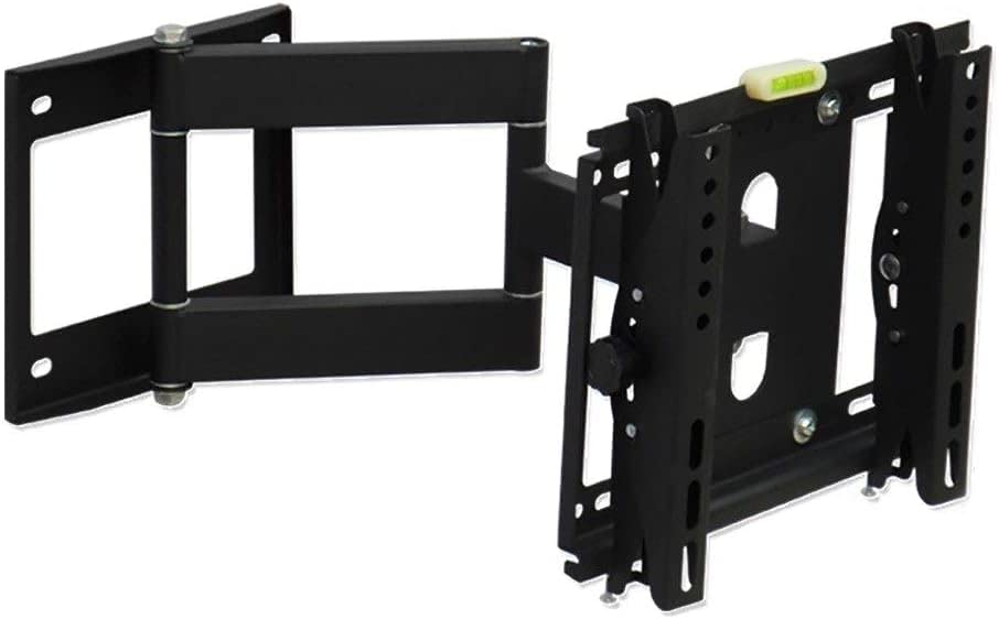 Support TV inclinable universel avec double bras pivotant pour écran LED 19 à 40 pouces