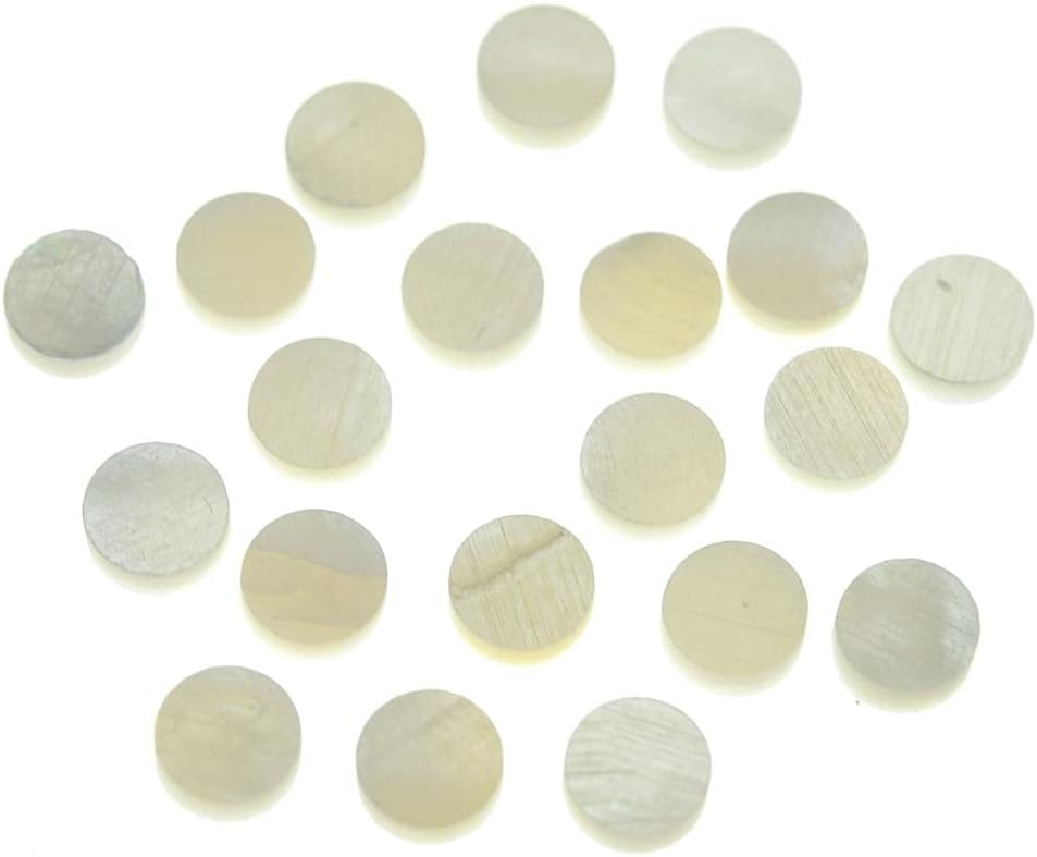 KAISH 20pcs 5x2mm Guitar Natural Mother of Pearl Inlay Fingerboard Fret Dots, White Mother of Pearl, 5mm - Image 3