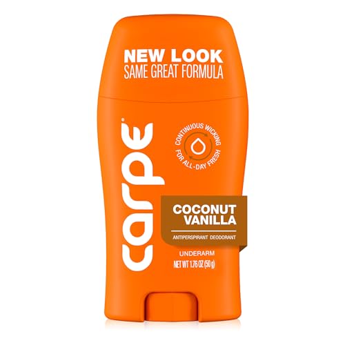 Carpe Underarm Antiperspirant - Coconut Vanilla Deodorant for Women - 100 Hour Sweat & Odor Control - Deodorant for Excessive Sweating - Clinical Strength Antiperspirant - Coconut Vanilla Scent
