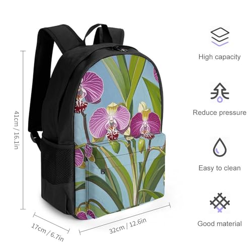 Mochila ligera con patrón Bell Orchid para adultos miniatura 2