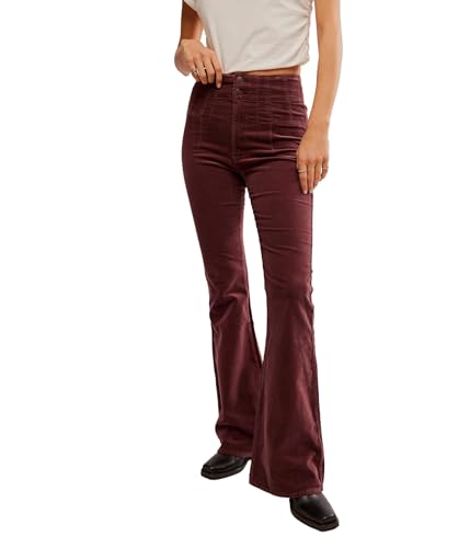 Pantalon decontracte Jayde Cord Flare elance la silhouette feminine