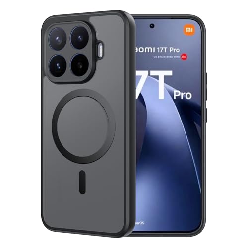 FDHYFGDY Hülle für Xiaomi 17T Pro Magnetische Schutzhülle Ultradünne Kratzfeste PC-Hartschale+Seitliches Rutschfestes Weiches Silikon rutschfest und Stoßfest Durchscheinende Matte Case
