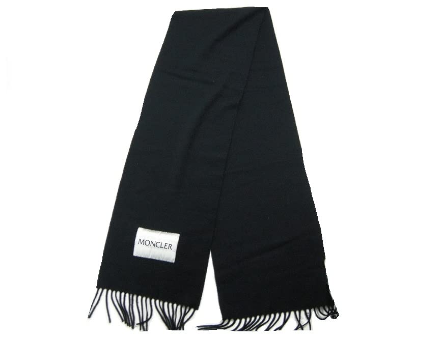 〔美品〕MONCLER ブラック ニットマフラー ブラック　黒　5K1 Amazon | [モンクレール] SCARF フリンジ マフラー ストール スカーフ