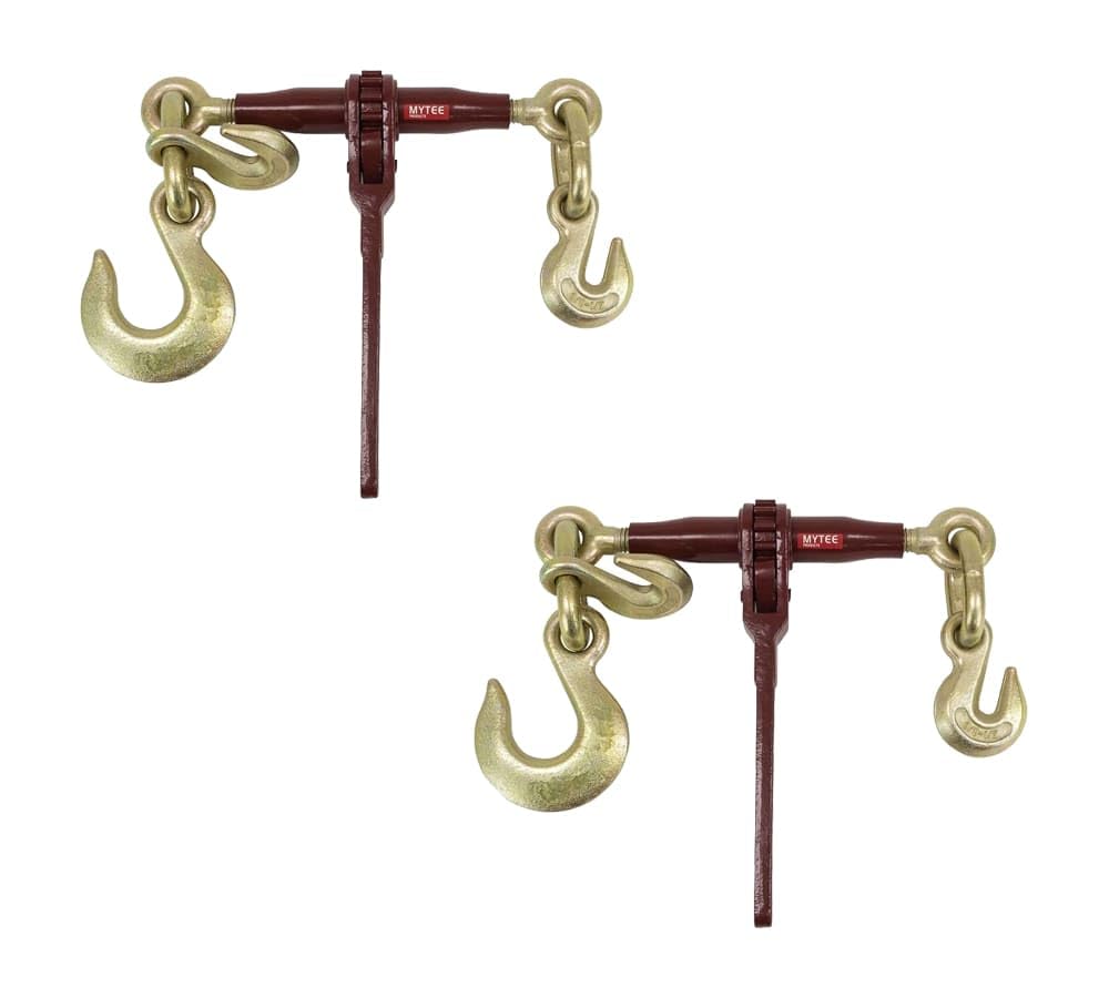 Mytee Products Heavy Duty Specialty Pro Ratchet Load Chain Binder w/Grab Hook & Slip Hook | 1/2" Grab Hook & 5/8" Slip Hook - 1/2" Grab Hook | 15,000