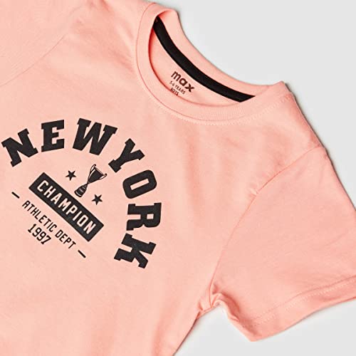 Image of Max Boy's Cotton Regular Fit Printed Crew Neck T-Shirt