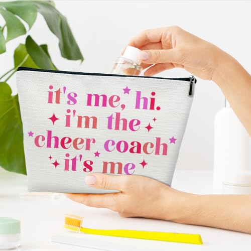 Cheer Coach Makeup Bag, Cosmetic Bag Travel Accessories, Cheerleading Appreciation Retirement Birthday Gifts For Women Teammates Team Coach Teacher Survival Kit4