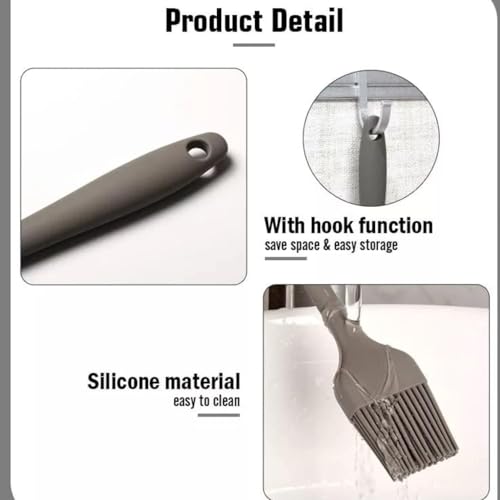 Image of ikis Silicone Basting Pastry Brush - Heat Resistant BBQ Grill Barbecue Oil Brush for Cooking, Baking, and Grilling - Large, Non-Stick, Durable Kitchen Tool
