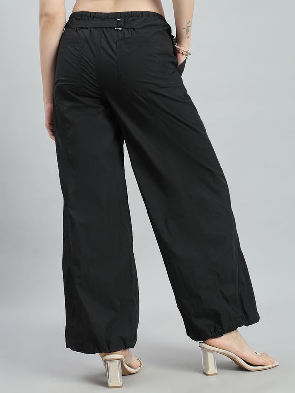 Image of GO COLORS Mostlysane Collection Cotton Parachute Pant for Women | Breathable, Mid Rise, 4 Pockets