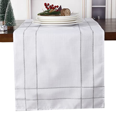 GRANDDECO Tischläufer für Weihnachtsfeiertage, für Bauernhaus-Partys Cover