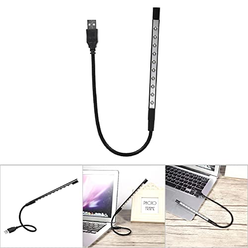 Lampe lecture USB 10 LED flexible pour ordinateur portable et clavier