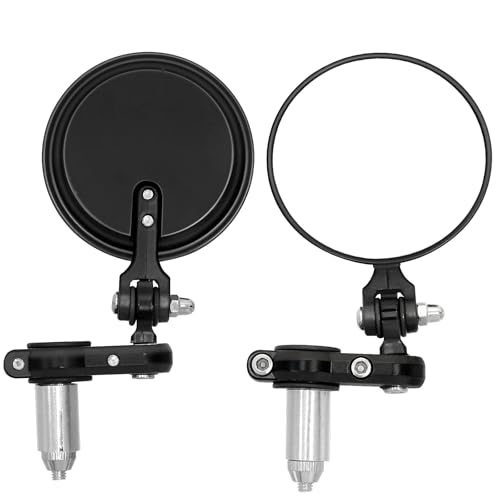 Paire de Rétroviseurs Moto Universel,Rétroviseur Latéraux moto rond pour Scooter/Moto Quad/ATV Vélos/Bicyclette