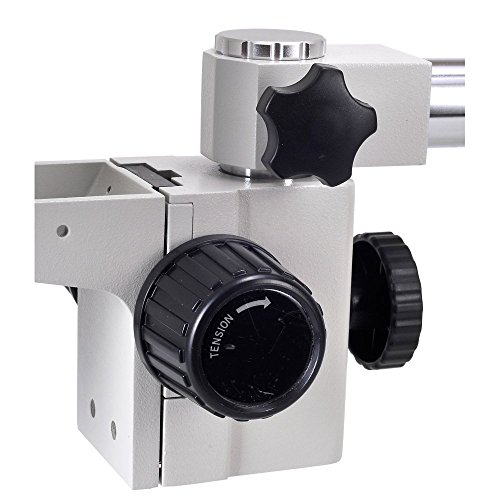 Omano Om2300S-Gx4-7.5X-45X - Binocular - Zoom Stereo Microscope - Industrial Single-Arm Boom Stand - 0.5X Barlow Lens - 8W Ring Light #TOP1