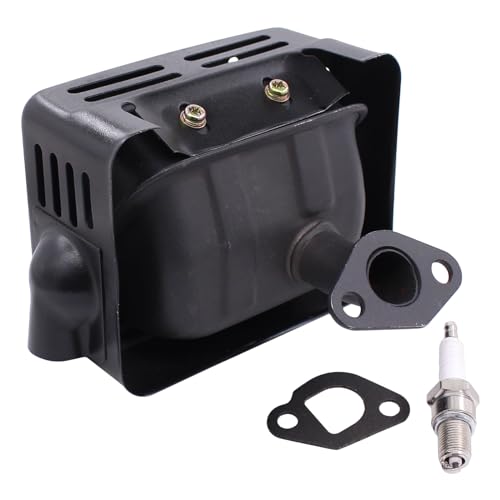 Auspuff Schalldämpfer mit Auspuffrohr Dichtung Motor Zündkerze Auspuffblende Krümmer für Honda GX 160 GX200 GX160 GX140 GX110 GX120 168F GX 140 GX 120 Rasenmäher Generator Stromgenerator Wasserpumpe