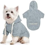 PETCARE Basic Dog Hoodie Sweaters for Small Medium Large Dogs Cats Puppy Clothes Soft Warm Fleece Dog Hoodies Sweatshirt with Small Pockets Fall Winter Chihuahua Dachshund Golden Retriever Outfits