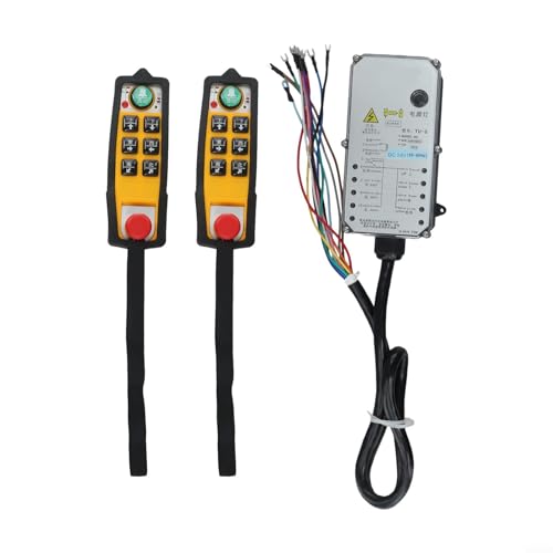Polipasto de control remoto industrial YU6+ con controlador impermeable y resistente a los ácidos para grúa, transportador, equipos de minería, bombas de hormigón y más (DC24V)