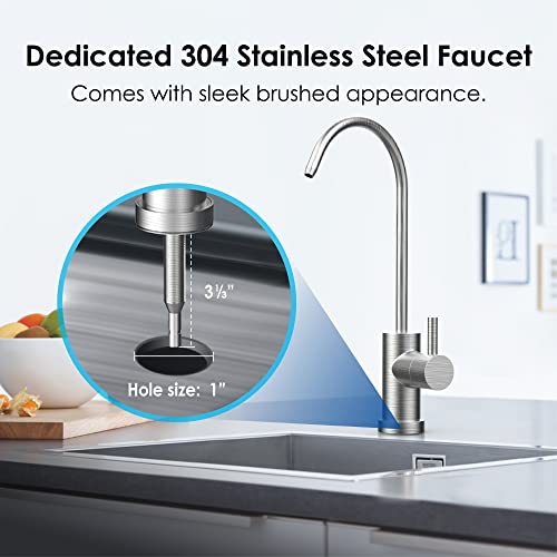 Waterdrop 15Ub Under Sink Water Filter System, Reduces Lead, Chlorine, Bad Taste & Odor, Under Counter Water Filter With Dedicated Brushed Nickel Faucet, Nsf/Ansi 42 Certified, 16K Gallons, Usa Tech #TOP3