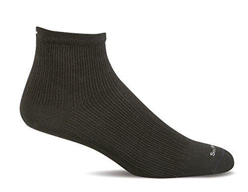 Sockwell Women’s Plantar Fasciitis Firm Compression Socks, Black Solid, Small/Medium